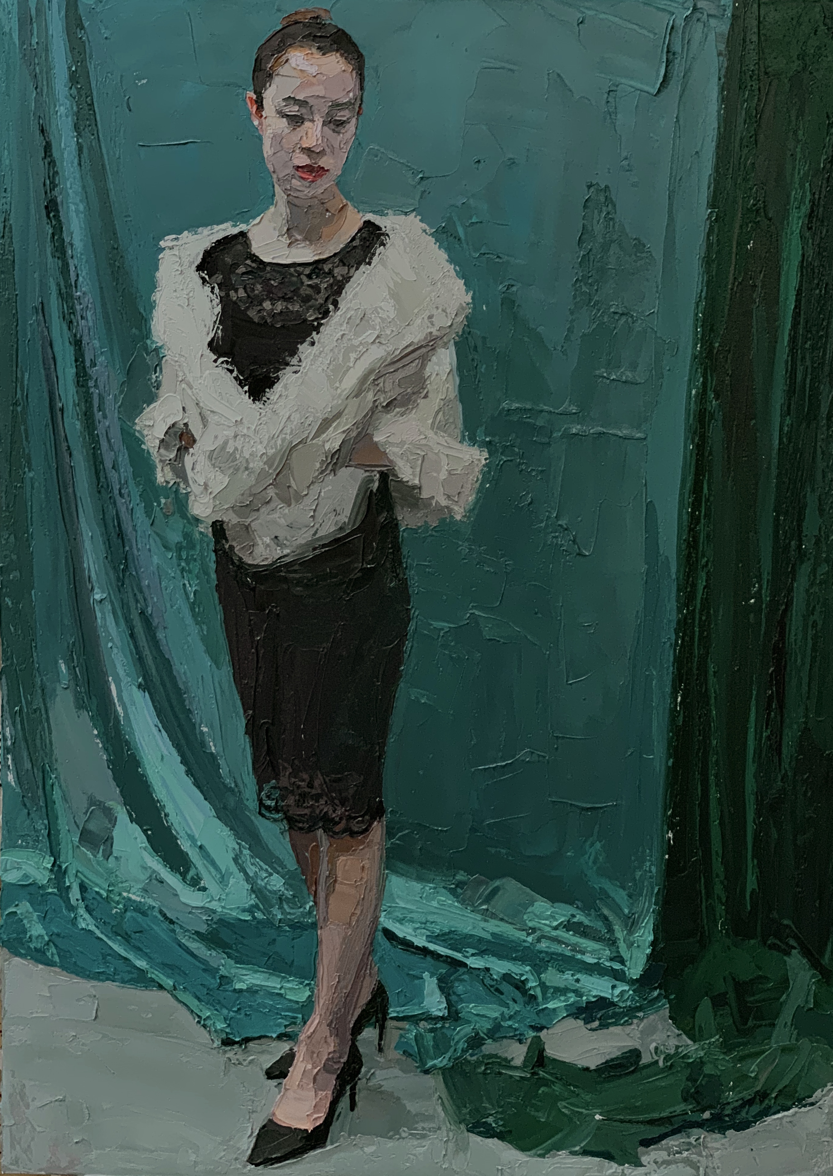袁元,《ll女士》,布面油画,140x100cm,2019