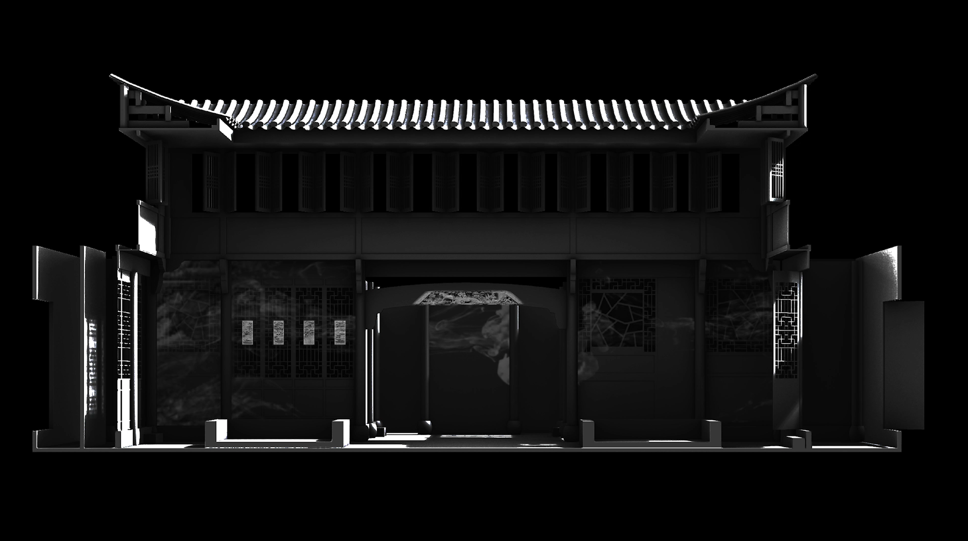 《牡丹亭·物剧》项目设计:中式民居庭院空间中的实验投影 camlab