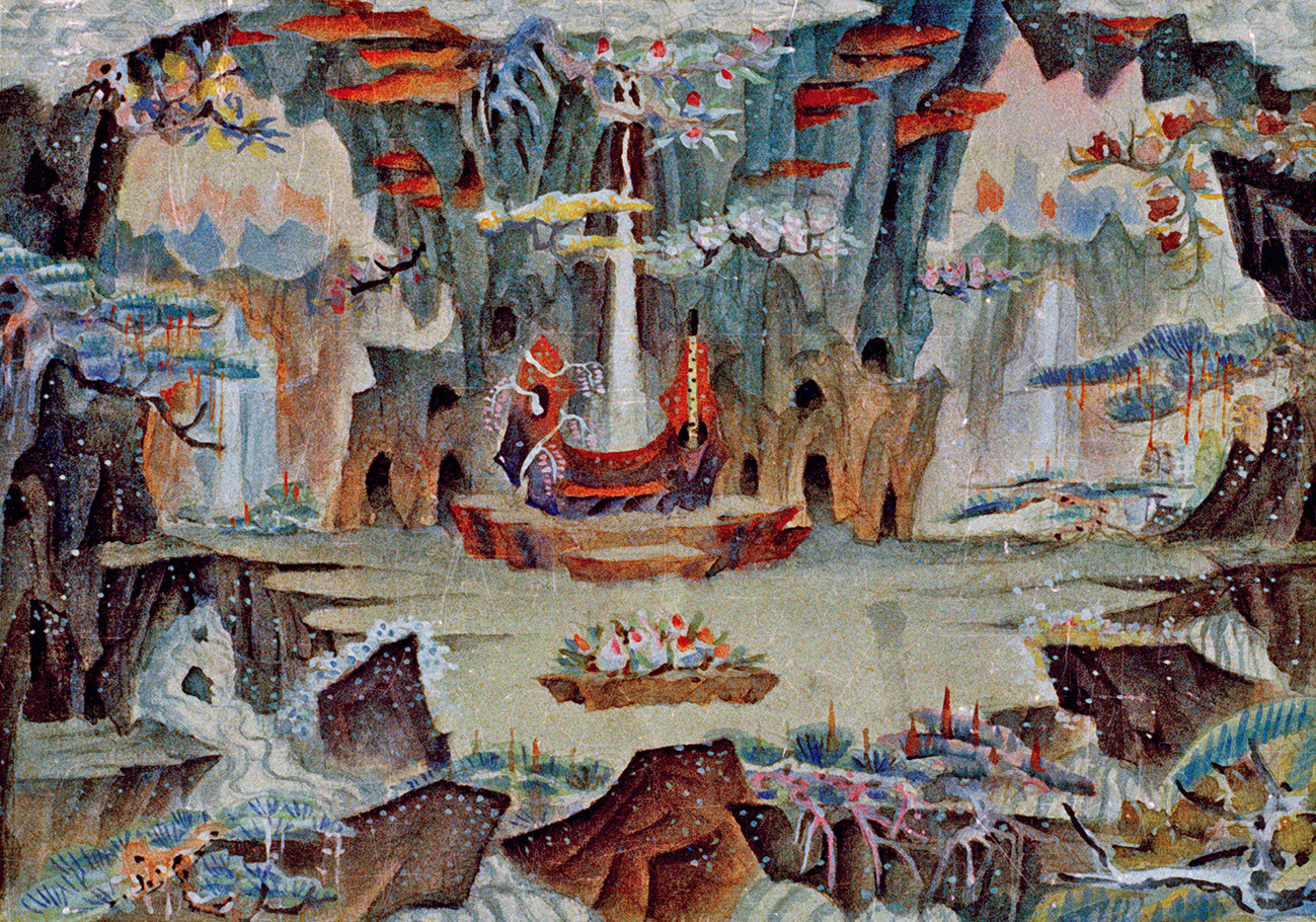 16花果山水帘洞内景,1960年.jpg