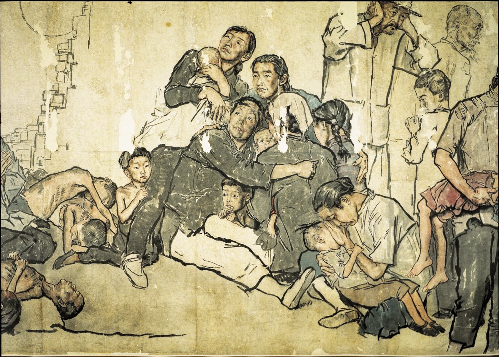 图22,蒋兆和《流民图》局部,1943年